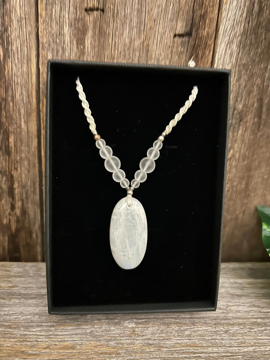 Dutchies Delights Moonstone & Clear Quartz Necklace #7