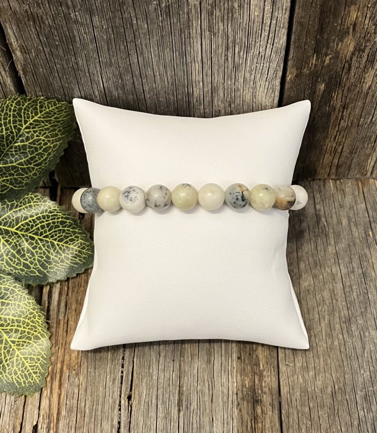 Dendrite Opal Bead Bracelet