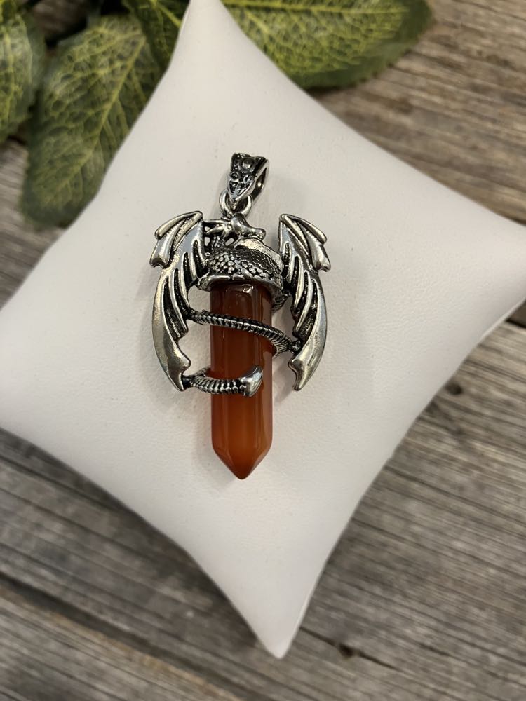 Dragon Pendant - Carnelian