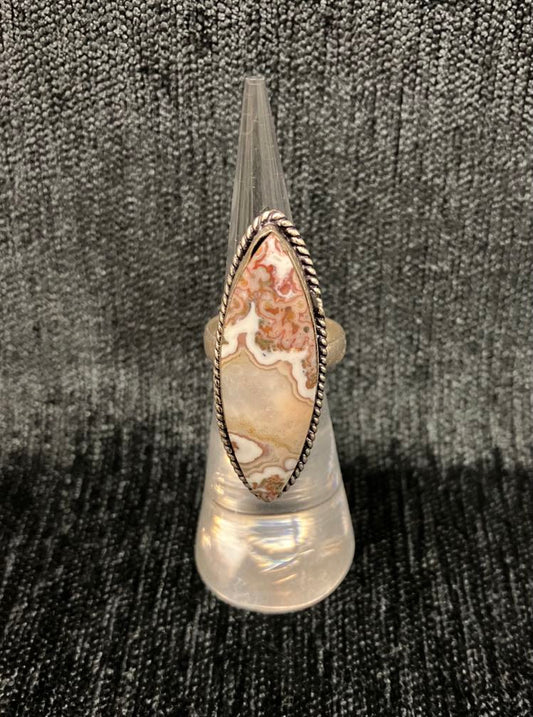 Flower Agate Ring