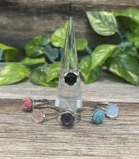 Gemstone Flower Ring