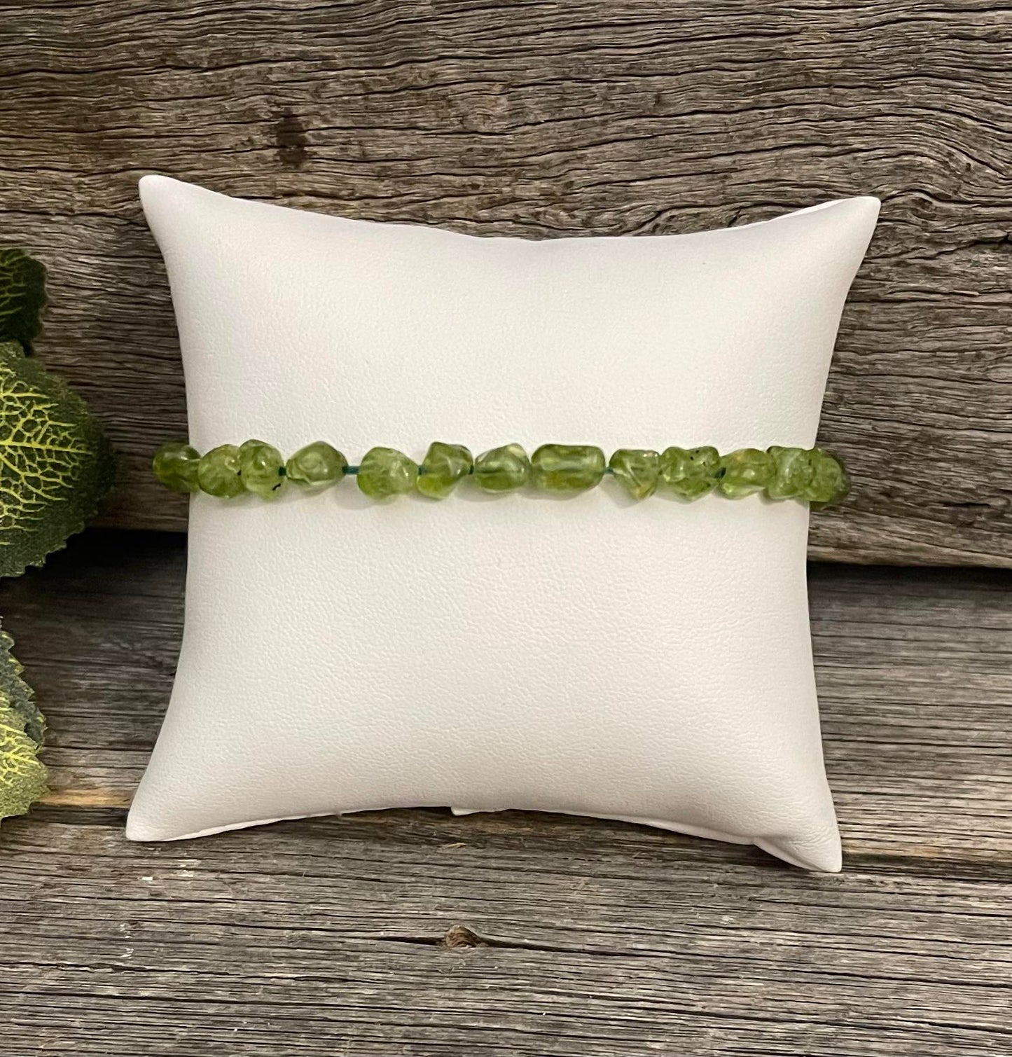 Green Peridot Chip Bracelet