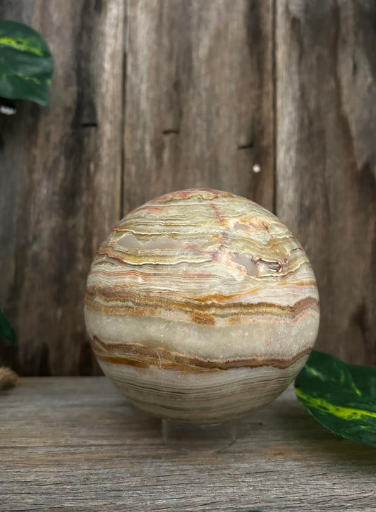 Green Brown Onyx Sphere