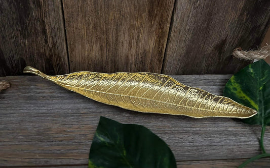 Golden Leaf Incense Holder