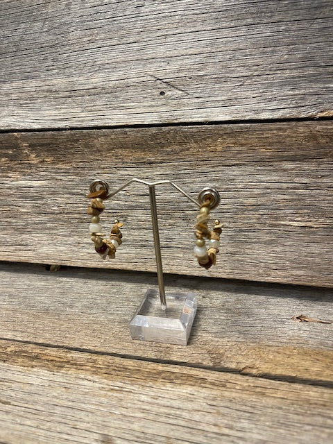 Jasper sandstone - hoop earrings