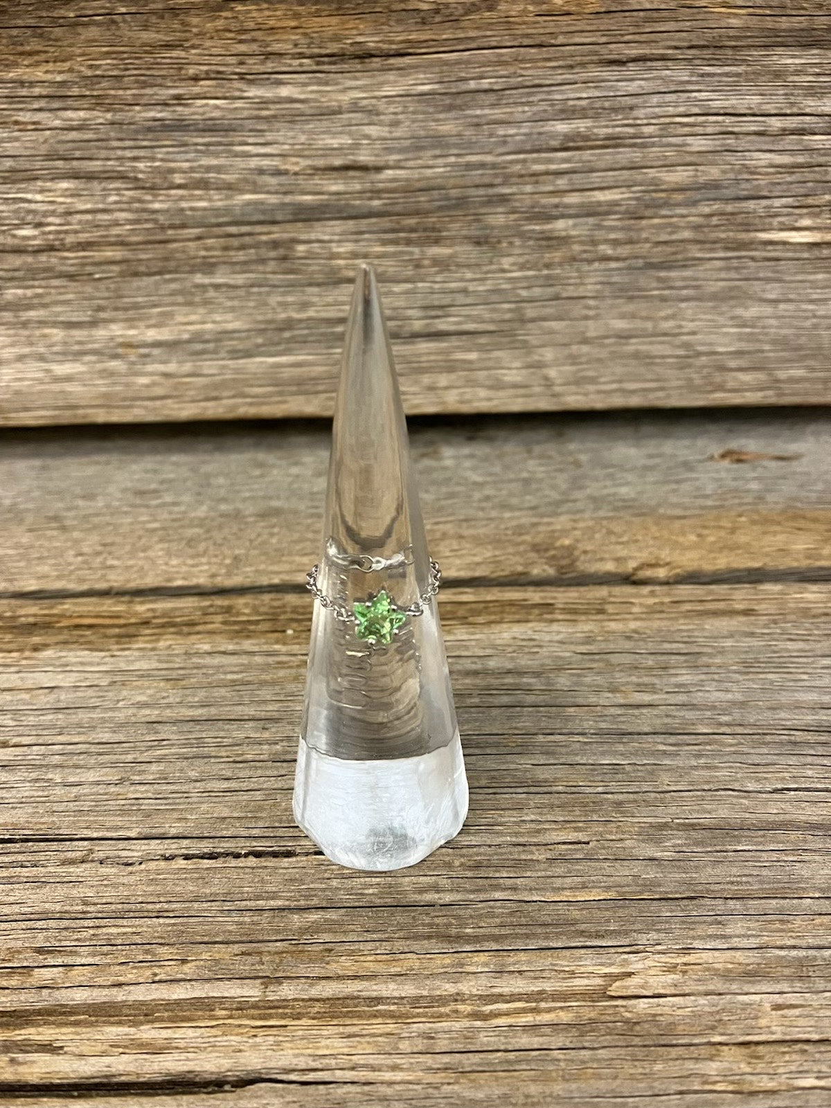 Silver star adjustable ring