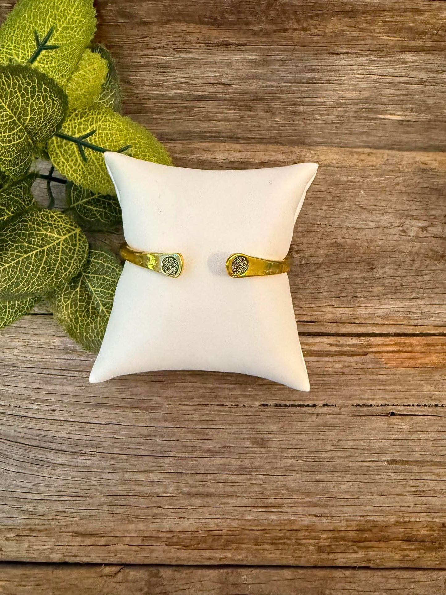 Lotus Gold Bangle