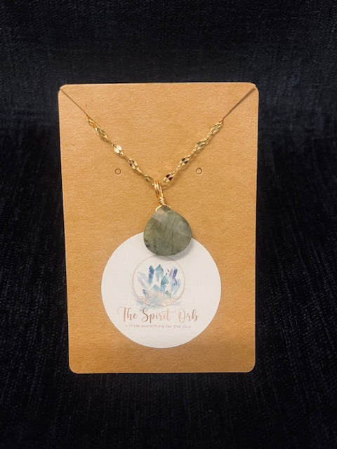 Labradorite crystal necklace