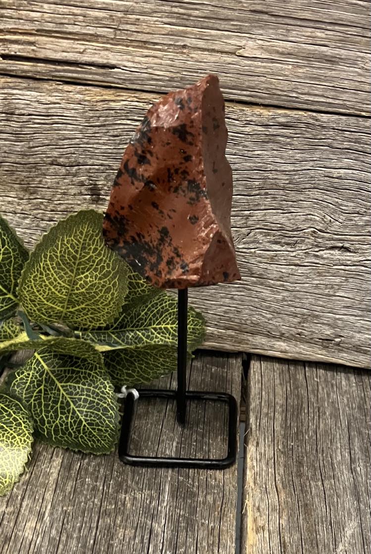 Mahogany Obsidian Raw Crystal on stand