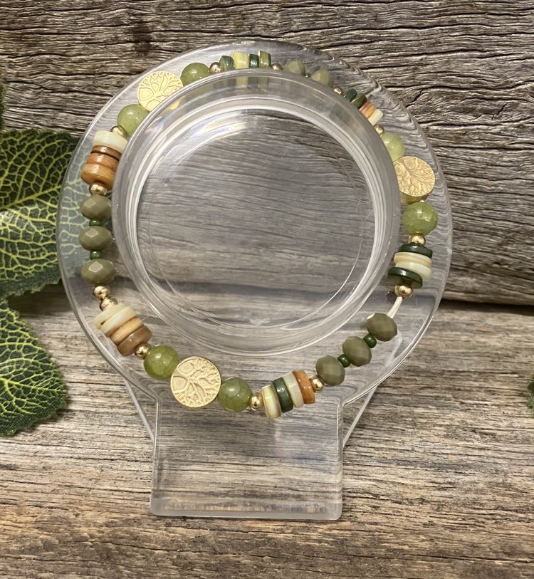 Mixed Gemstone Tree of Life Bracelet