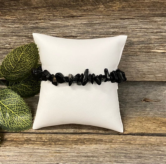 Obsidian Chip Bracelet