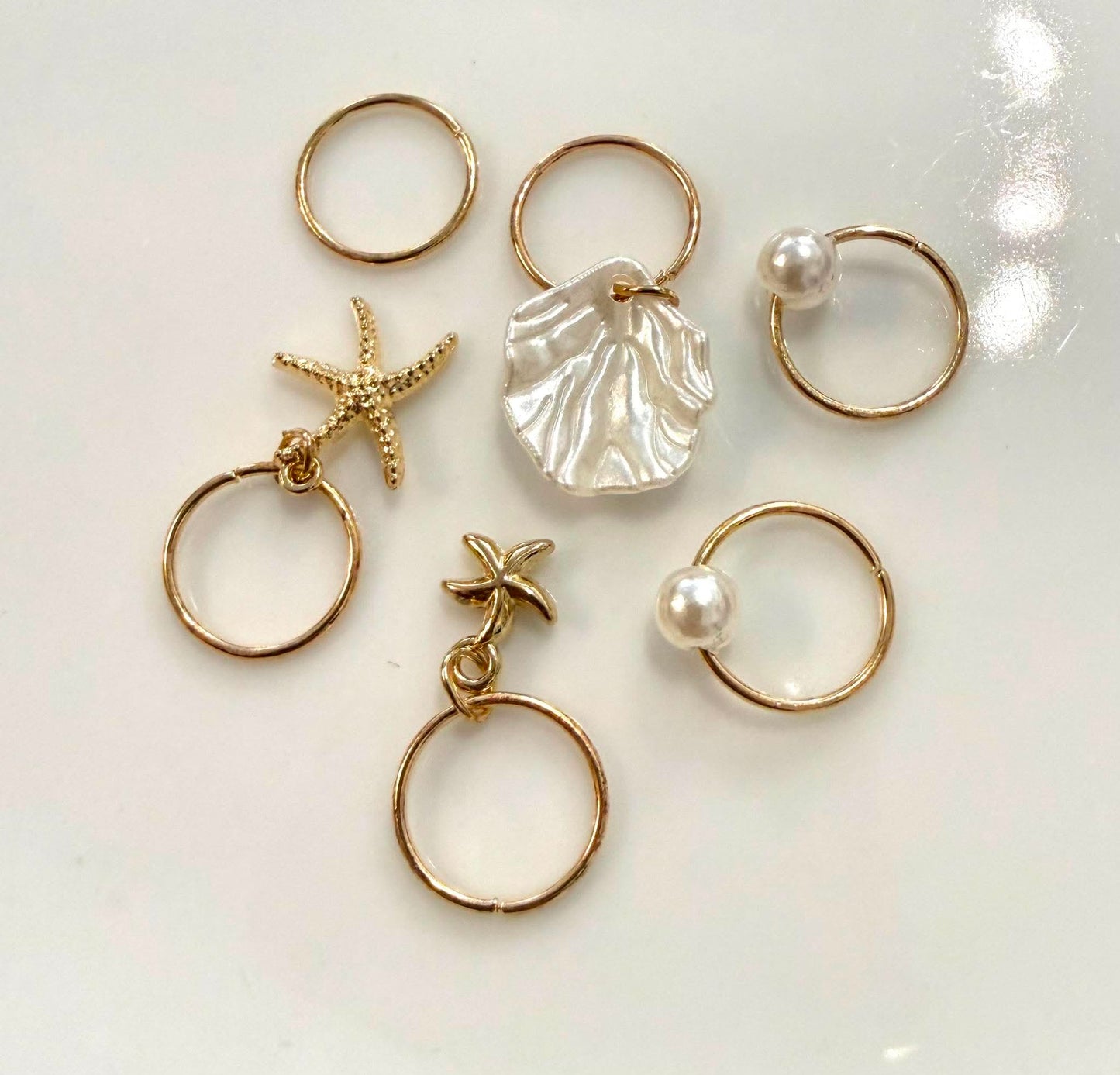 Pearl & Star Hair Charm Set