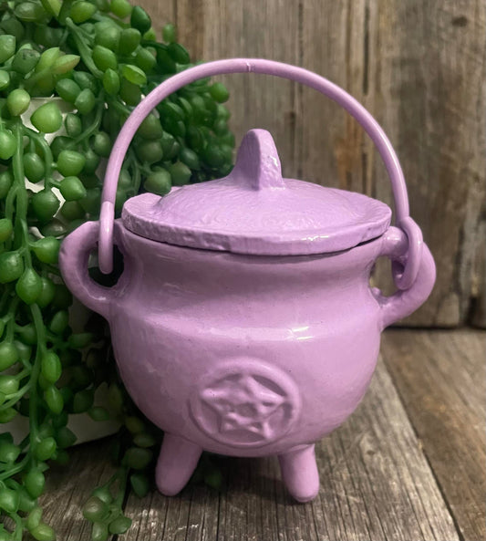 Cast Iron Cauldron Purple