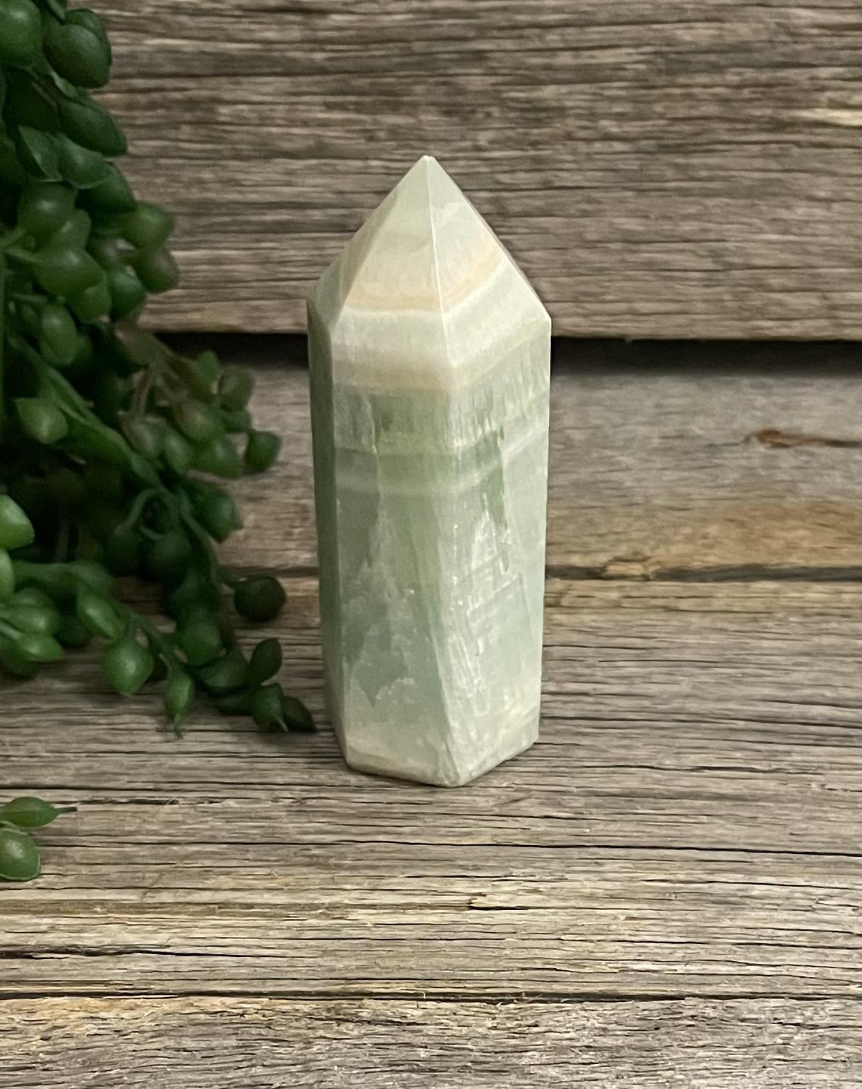 Pistachio Calcite Point