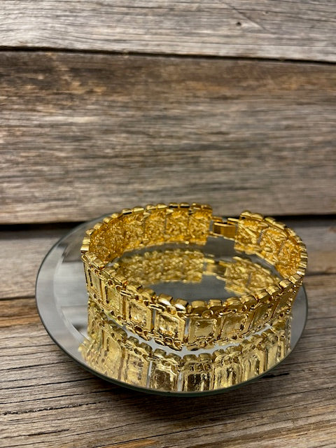 Plated gold bracelet - chunky