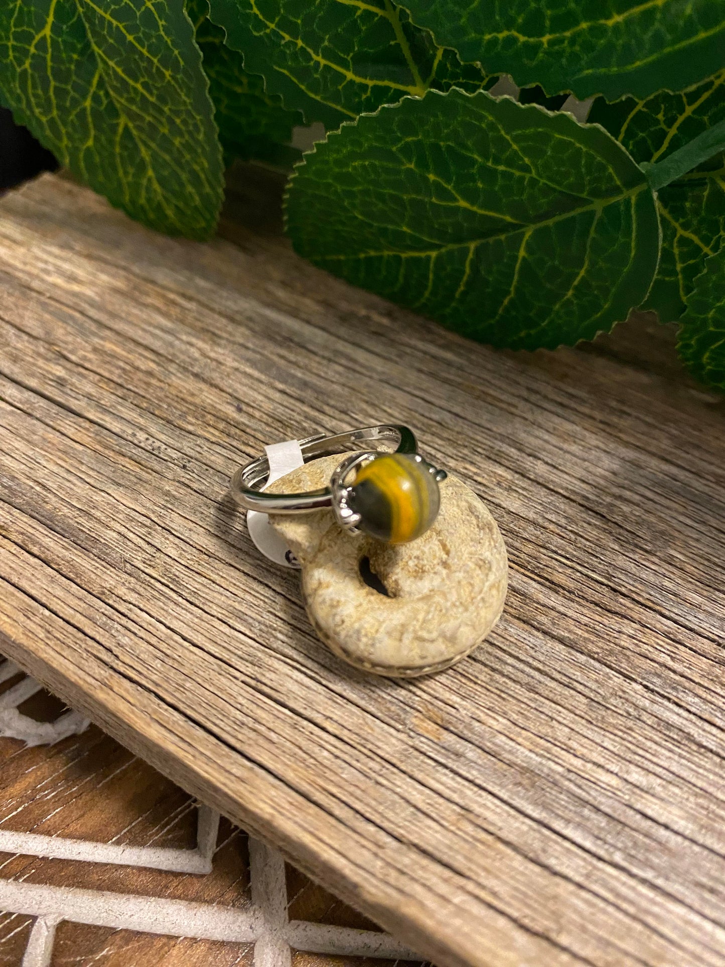 Bumblebee Jasper Spinner Ring