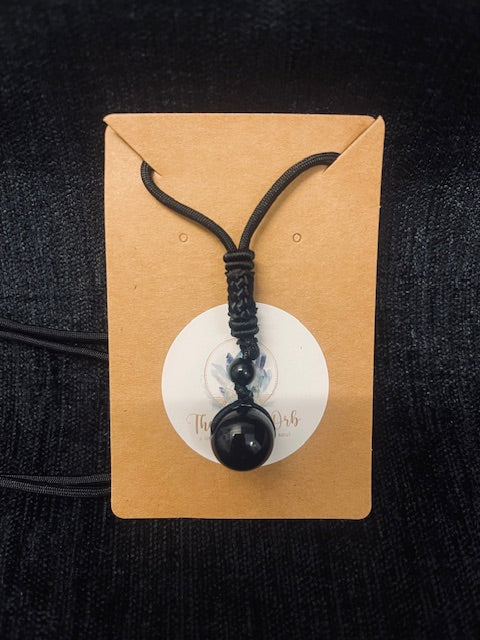 Rainbow obsidion necklace