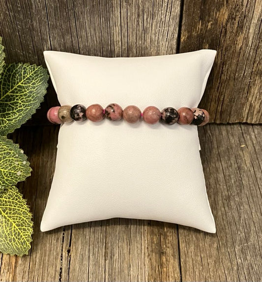 Rhodonite Bead Bracelet