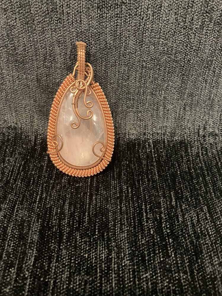 Copper Wire Wrapped Pendant