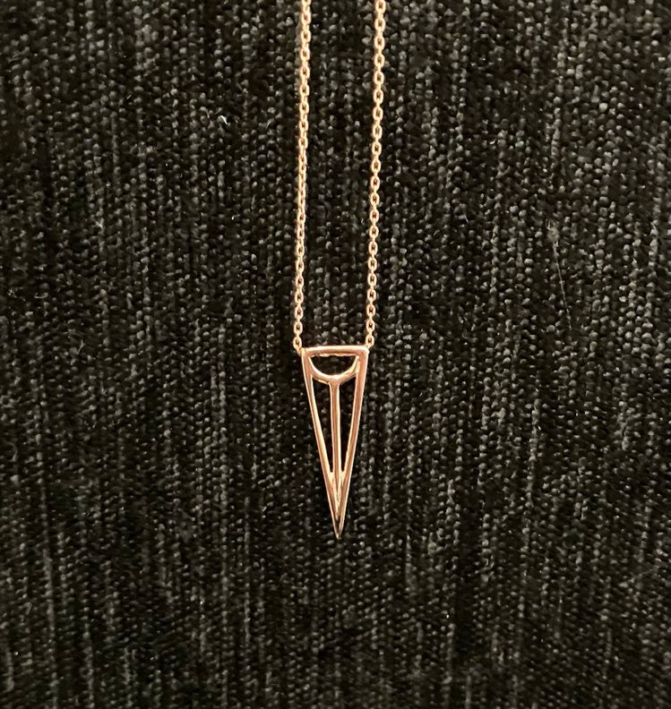 Sterling Silver - bonded Rose Gold Tone Necklace