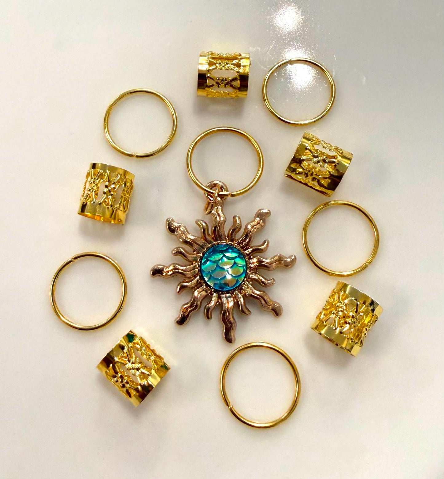 Sun Hair Charm Set