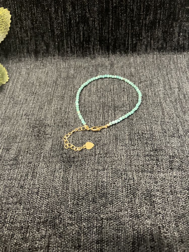 Turquoise Bracelet with Heart Charm