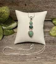 Turquoise Pendant & Chain sterling silver