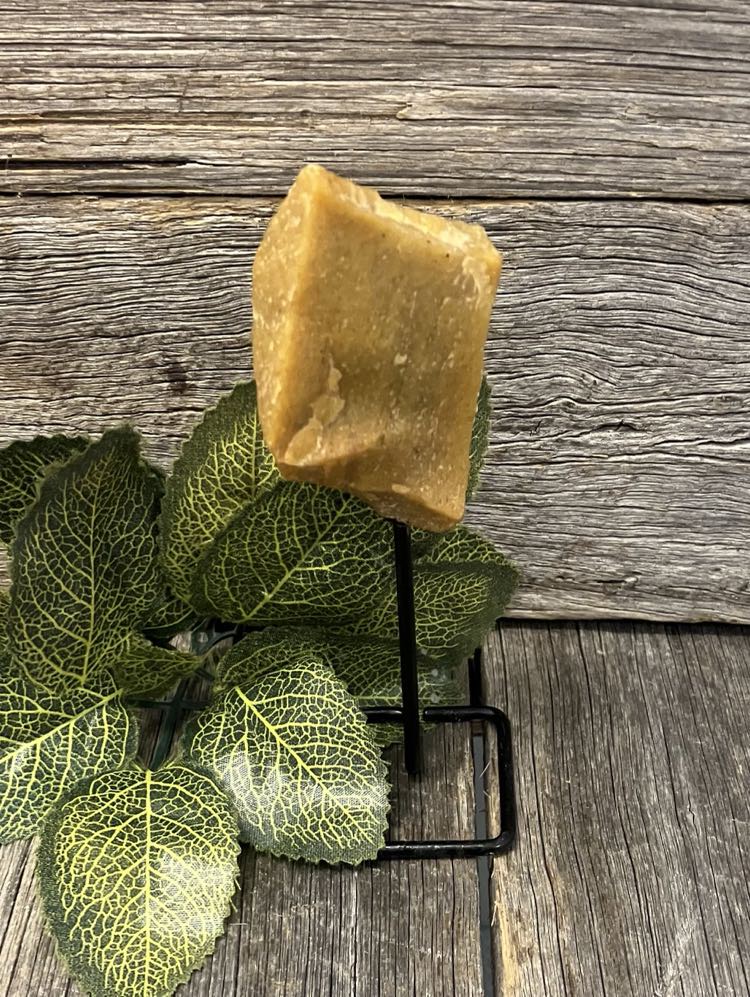 Yellow Adventurine Raw stone on stand