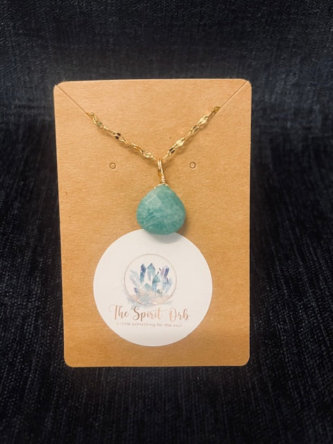 Amazonite crystal necklace
