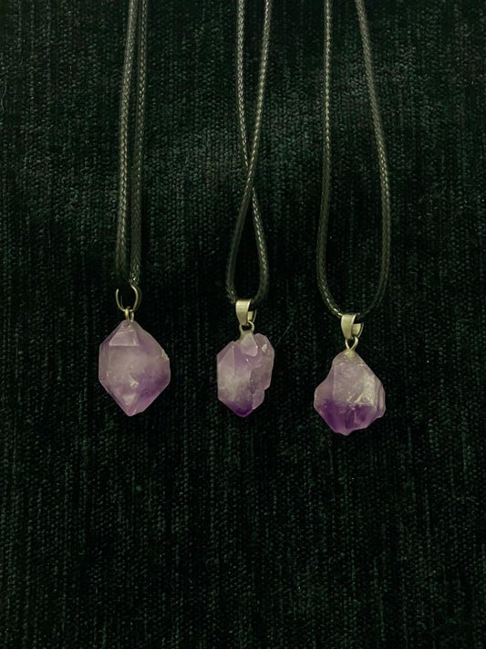 Raw Amethyst Pendant
