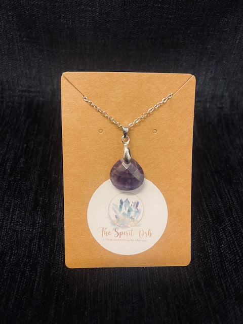 Amethyst crystal necklace