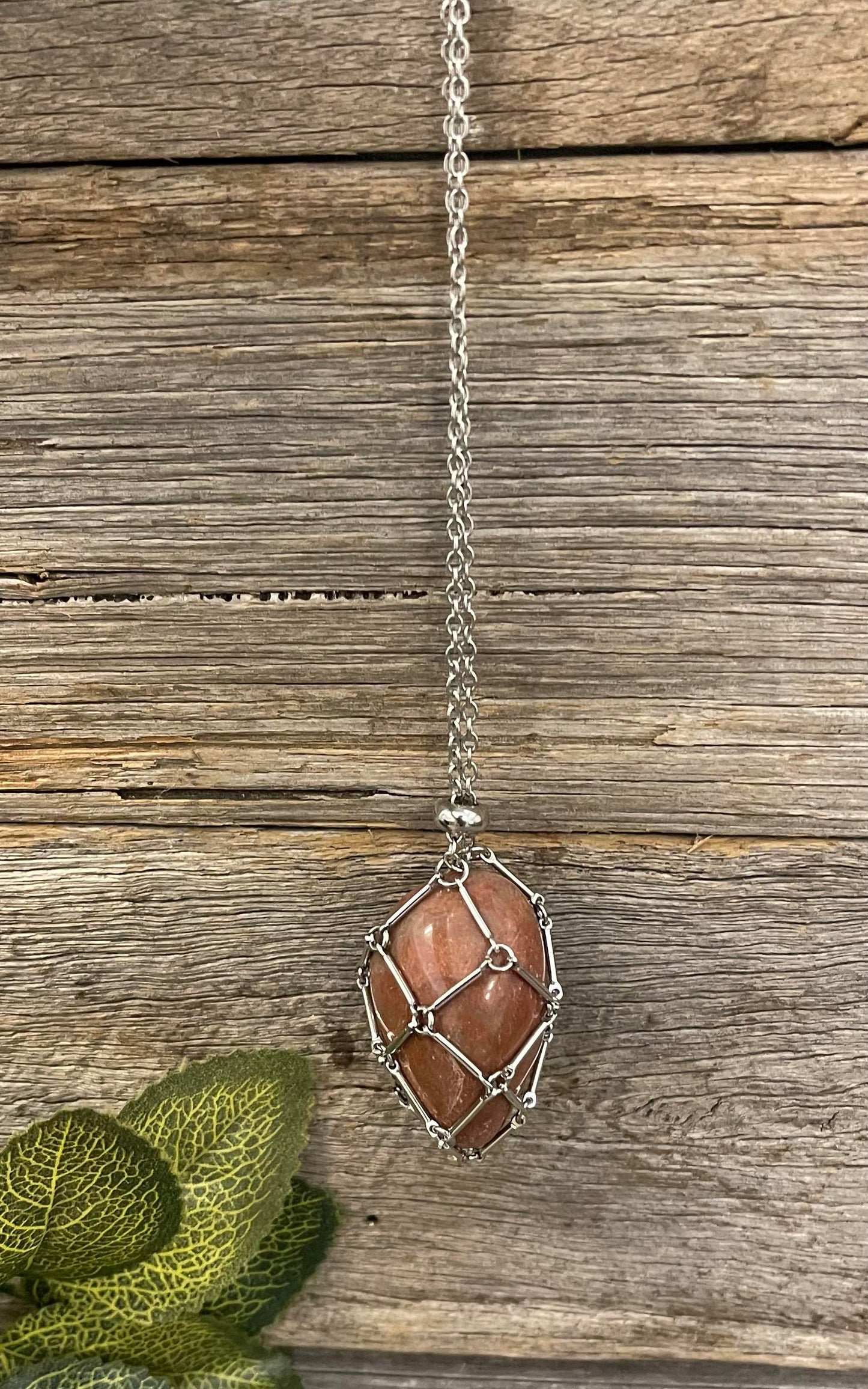 Crystal Cage Drop Necklace