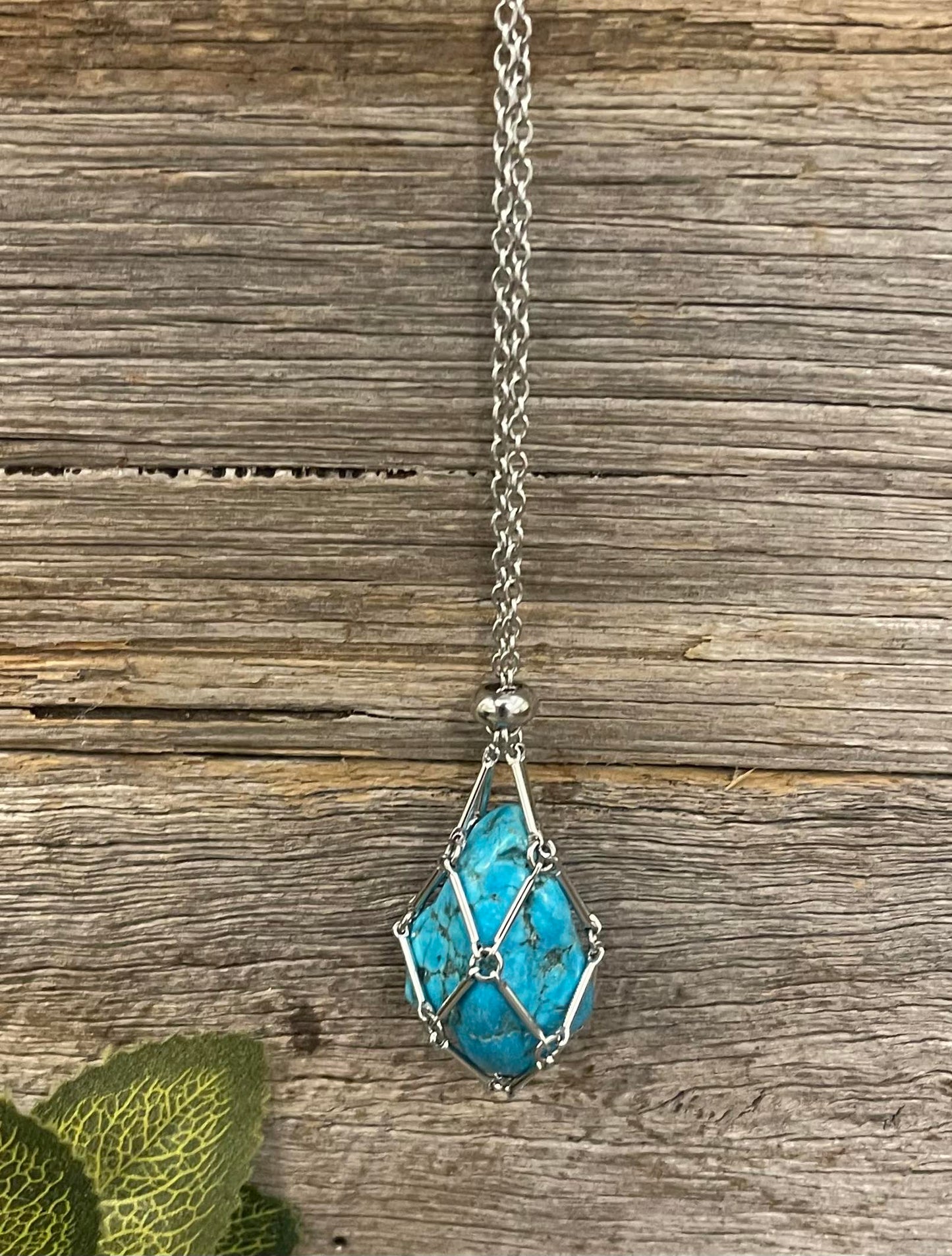 Crystal Cage Drop Necklace