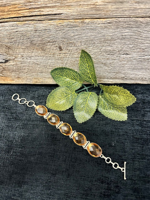 Stirling Silver Citrine Bracelet