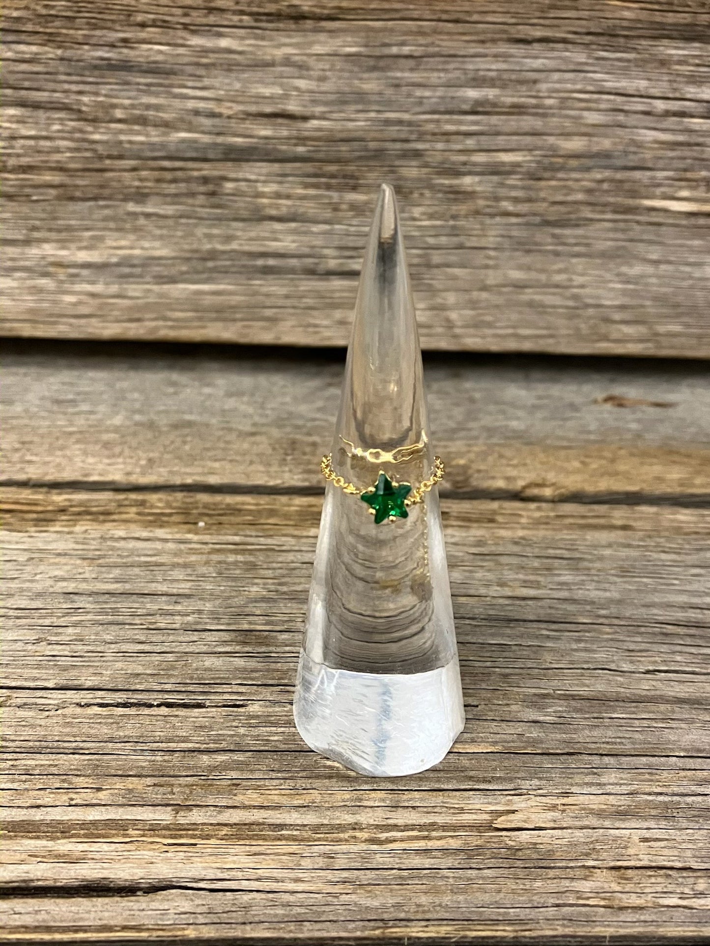 Gold star adjustable ring