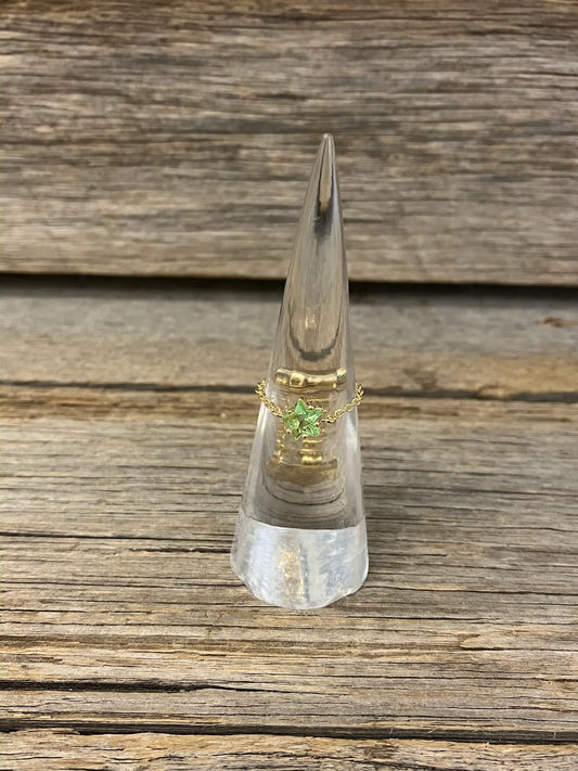 Gold star adjustable ring