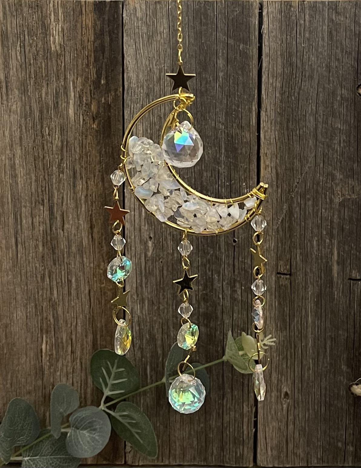 Quartz Moon Suncatcher