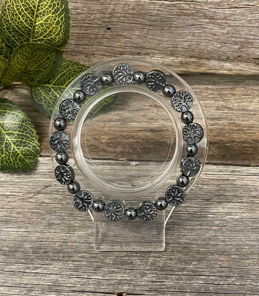 Hematite Bracelet - Tree of Life