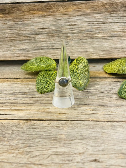 Labradorite circle ring - small