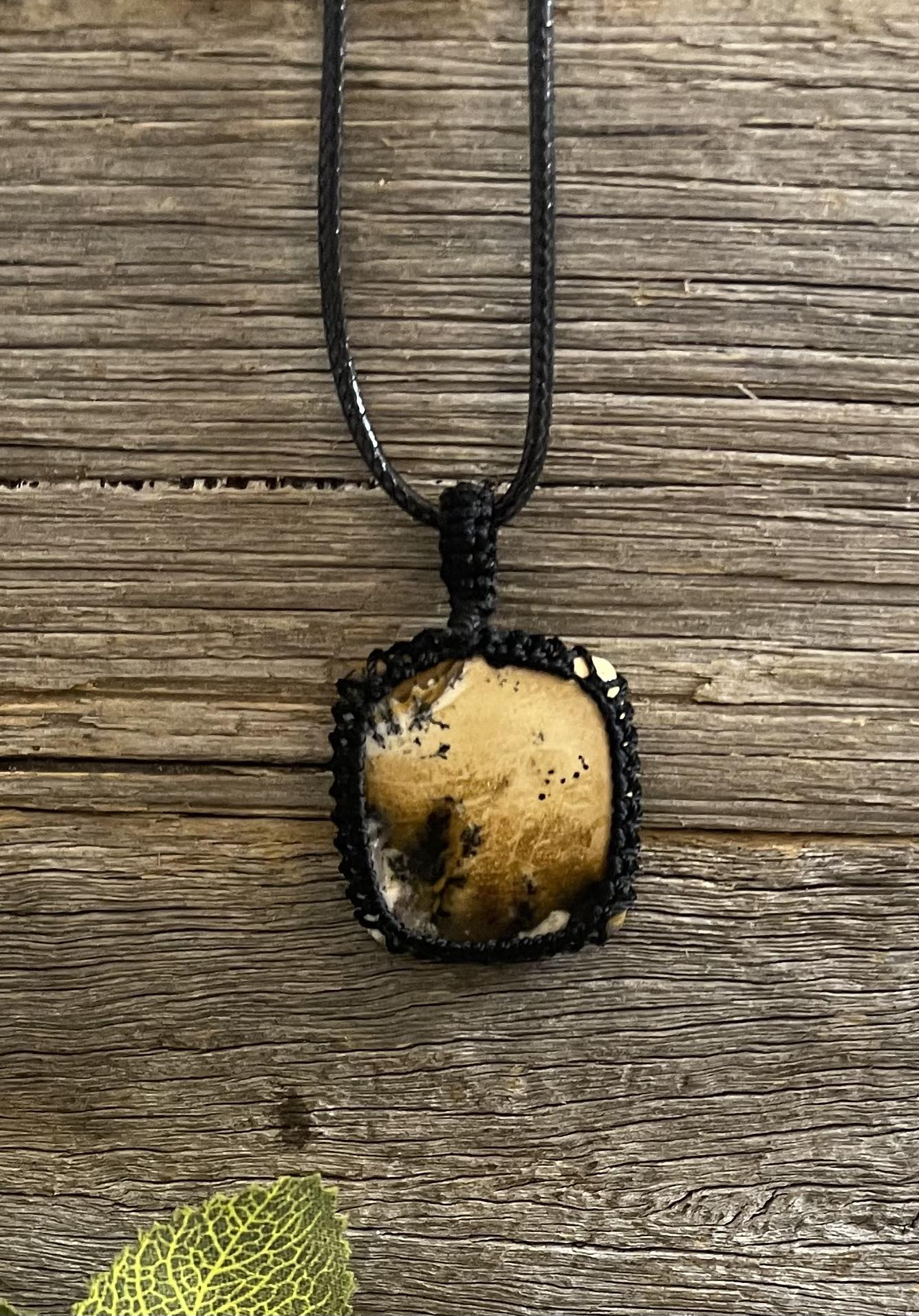 Macrame Picture Jasper Necklace