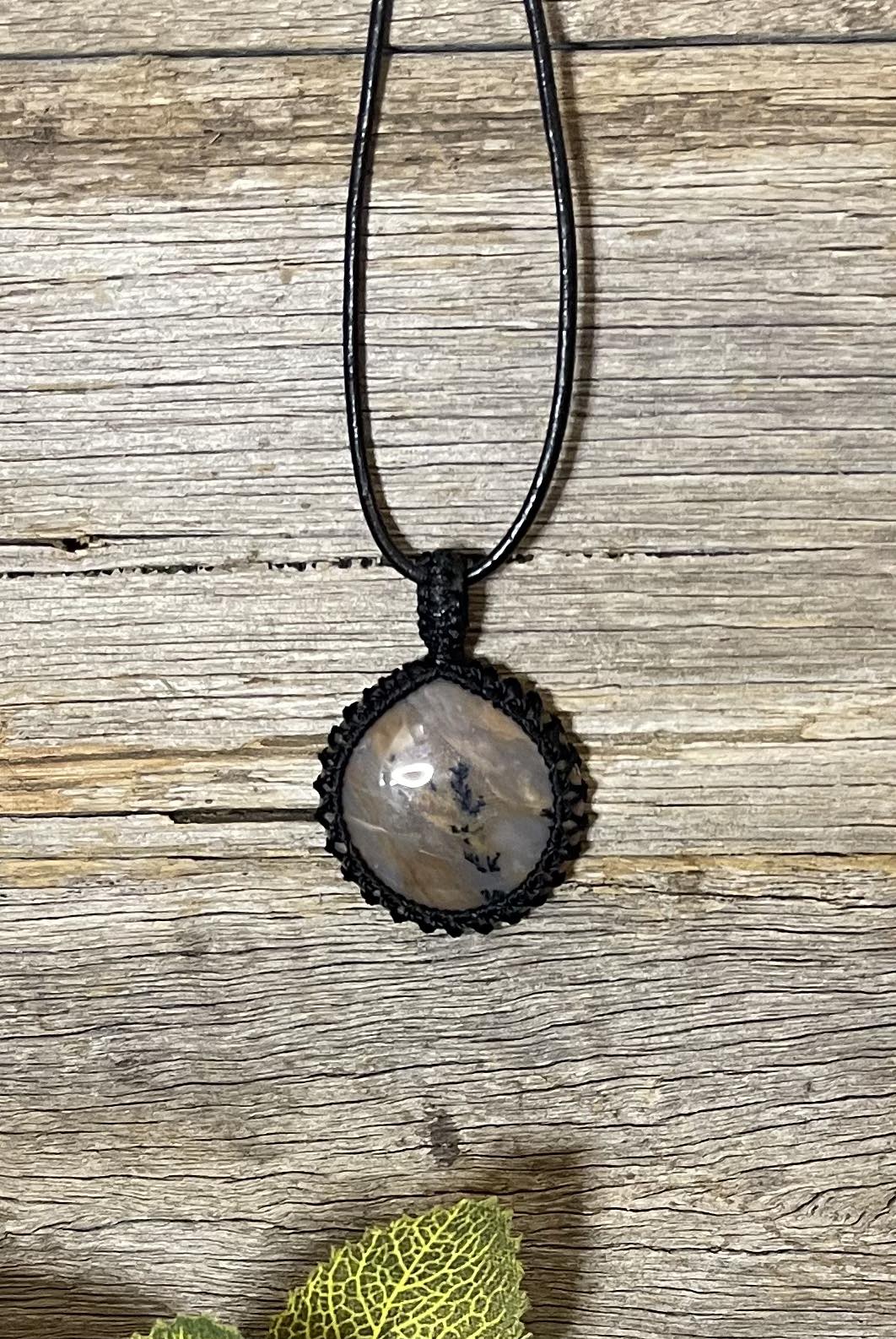 Macrame Picture Jasper Necklace