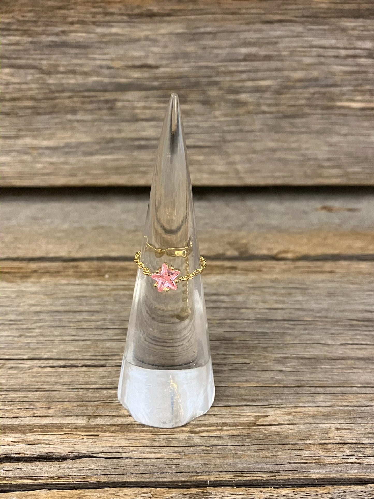 Gold star adjustable ring