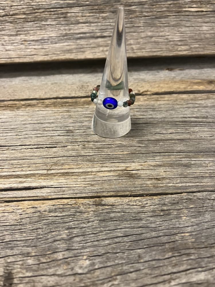 Evil Eye Bead Ring