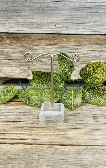 Rose quartz earrings