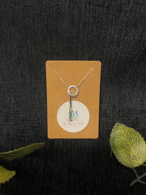 Silver drop pendant necklace