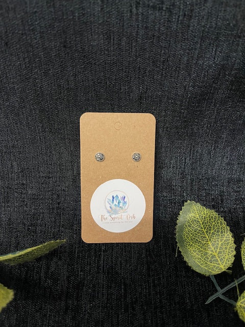 Silver stud earrings