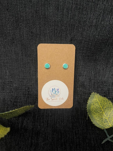 Turquoise - Sterling silver stud earrings